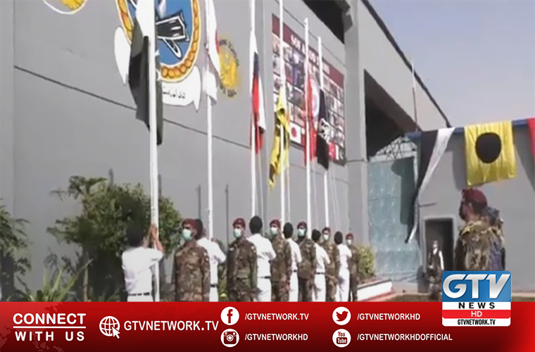 Flag hoisting ceremony of multinational AMAN 21 naval exercise held
