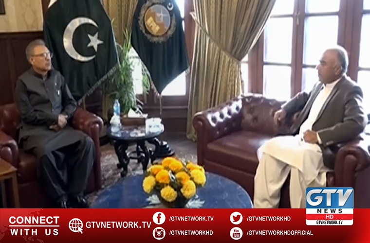 KP Governor calls on President Dr Arif Alvi in Peshawar