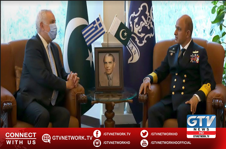 Ambassador of Greece calls on Pakistan Naval Chief in Islamabad