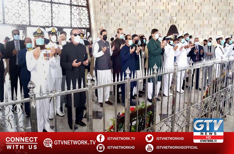 Governor and CM Sindh visits Mazar e Quaid on Pakistan Day
