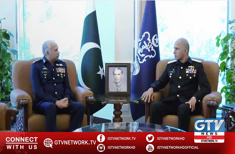 Pakistan Air Force Chief visits Naval Headquarters in Islamabad