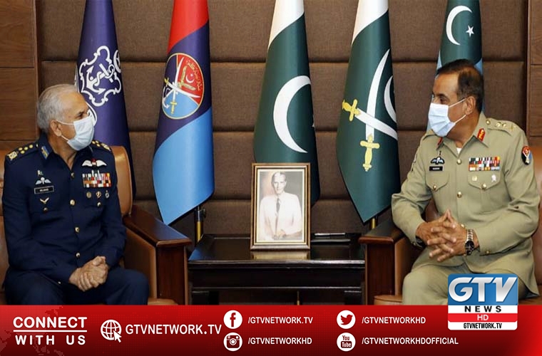 PAF chief pays farewell call on Chairman Joint Chiefs of Staff Committee