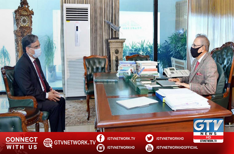 Federal Ombudsman Syed Tahir Shahbaz calls on President Arif Alvi