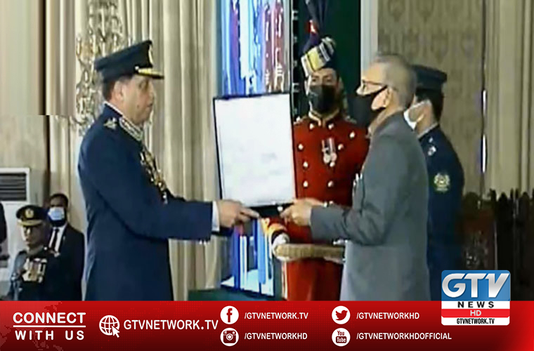 Pakistan Air Force chief conferred with Nishan e Imtiaz Military