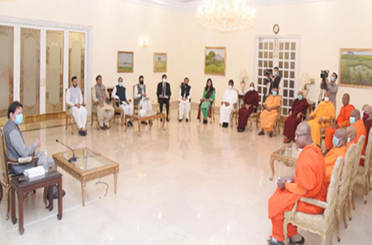 Buddhist monks delegation from Sri Lanka meets PM Imran Khan