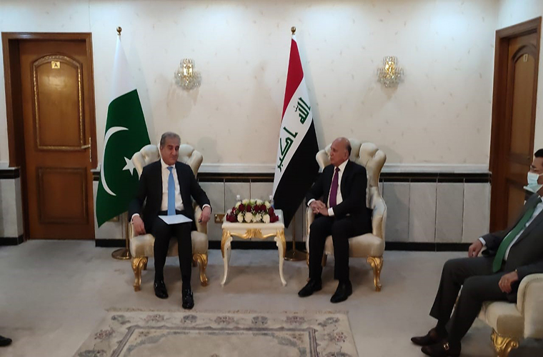 Foreign Minister of Pakistan tells Iraqi counterpart of vast opportunities of cooperation