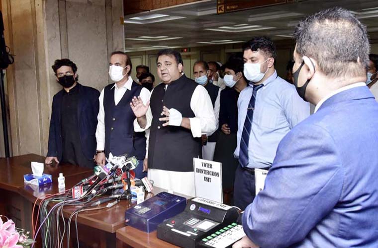 Govt puts electronic voting machine model on display at Parliament House