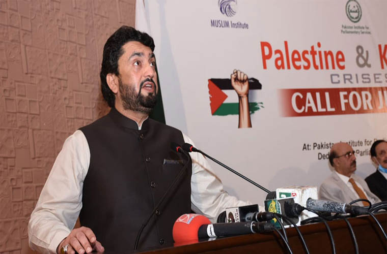 Pakistan vows to stand with oppressed Kashmiris and Palestinians