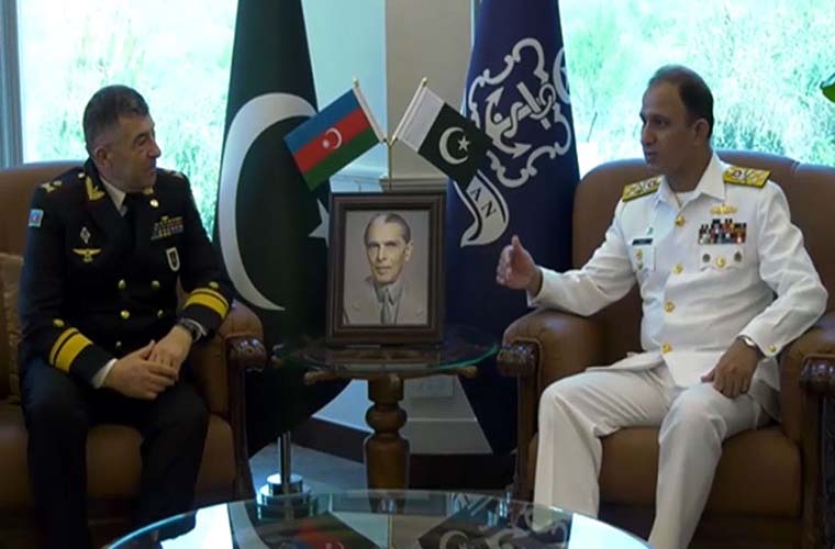 Azerbaijan Naval Forces Commander meets Pakistan Navy Chief