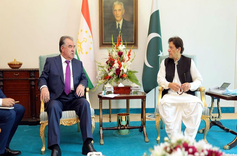 Prime Minister Imran Khan and Tajik President Emomali Rahmon meet