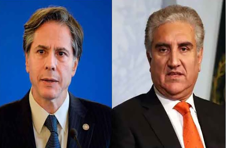 FM Shah Mahmood and US Secretary of State Antony Blinken talk Afghanistan