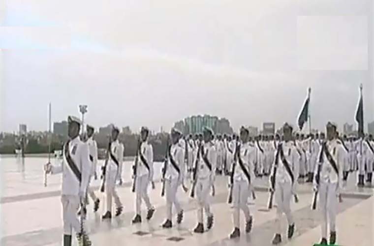 Change of guard ceremony held at the mausoleum of Founder of Pakistan