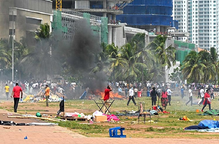 Sri Lanka imposes curfew in capital after 20 injured in clashes