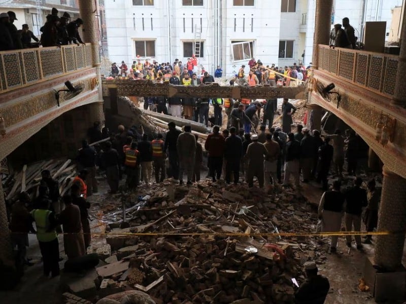 Peshawar mosque suicide blast : death toll rises to 100
