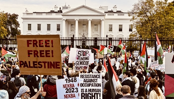 Biden You Can’t Hide, Demonstration Against Attack on Gaza Hospital
