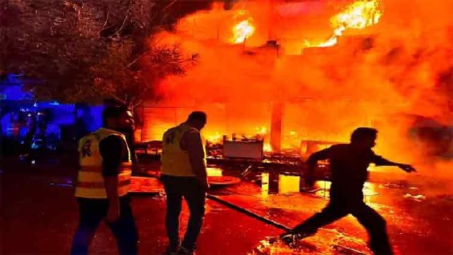 Fire breaks out at Ayesha Manzil’s furniture store