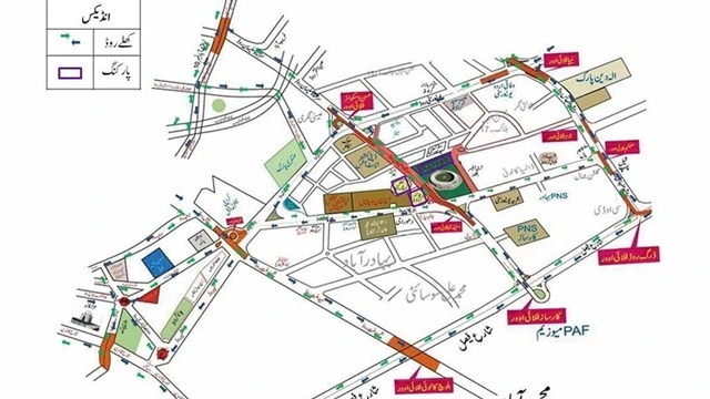 Here is traffic plan for HBL PSL9 Karachi-leg
