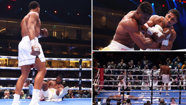 Anthony Joshua knocks out Francis Ngannou