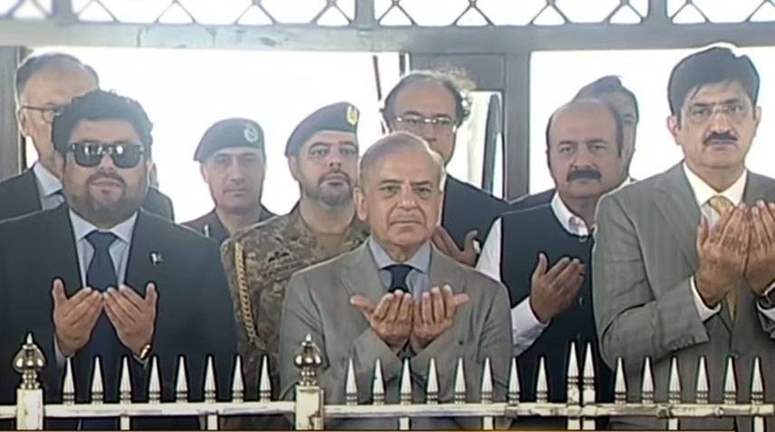 PM Shehbaz visits Mazar-e-Quaid