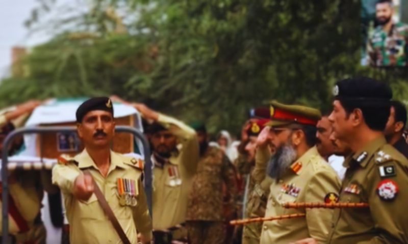 Funeral prayers of Maj Babar Shaheed offered