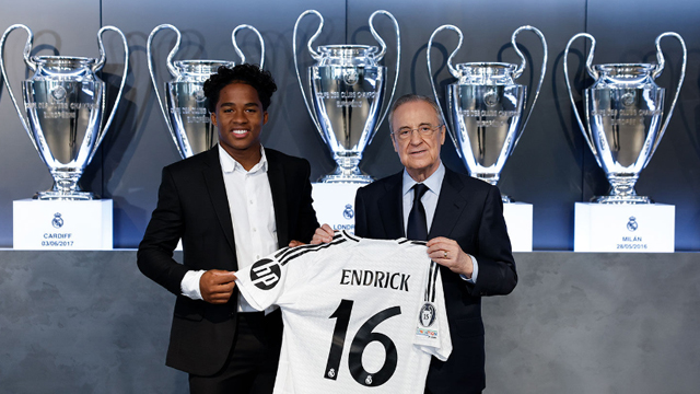 Real Madrid unveil Endrick at Bernabeu