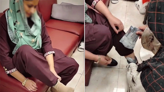 WATCH: PIA air hostess arrested for smuggling foreign currency at Lahore airport
