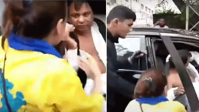 Video: PTI activist Neeli Pari attacks PML-N’s Tahir Anjum in Lahore
