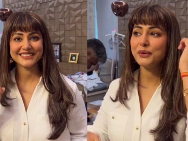 Indian actress Hina Khan starts work after first chemotherapy