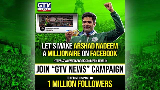 ‘1 million followers’: GTV News launches social media campaign to honor Arshad Nadeem