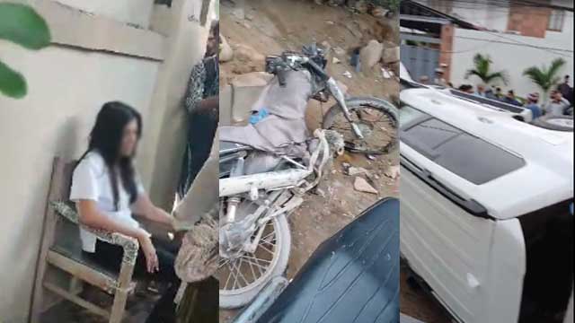 Female driver kills 2 in Karsaz road accident