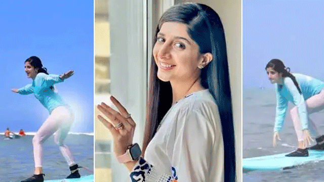 Watch: Mawra Hocane’s surfing adventure draws public criticism