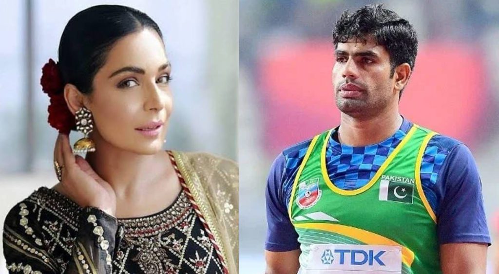 Actress Meera congratulates Arshad Nadeem in a unique way
