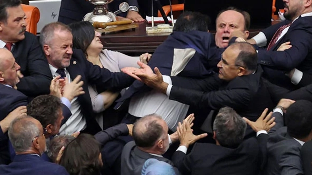 Watch: Brawl breaks out in Turkish parliament