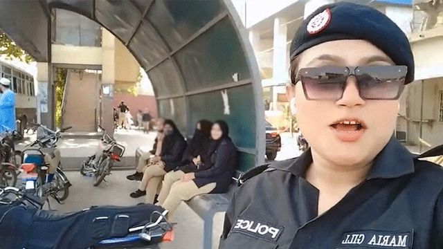Karachi female cop suspended for making TikTok video on duty