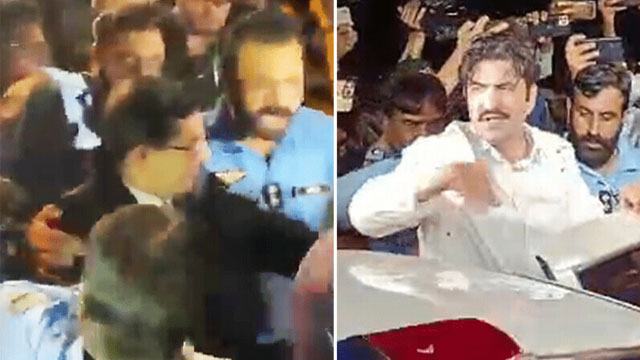 Police arrest top PTI leadership and SIC’s Hamid Raza