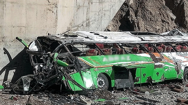 14 dead, several missing as wedding bus plunges into Indus river in GB