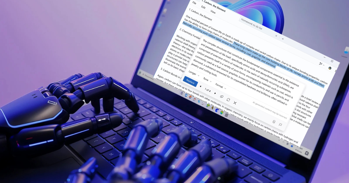 Microsoft testing AI features for Notepad
