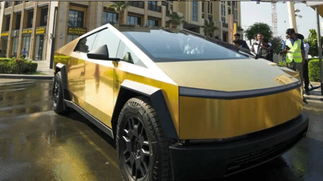 Get a gold-plated electric car for just 500 dirhams