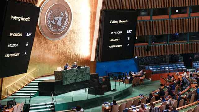 United Nations General Assembly demands establishment of Palestinian state