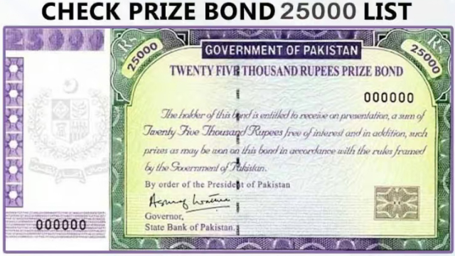 Check the full winners list for 25000 Prize Bond – March 2025