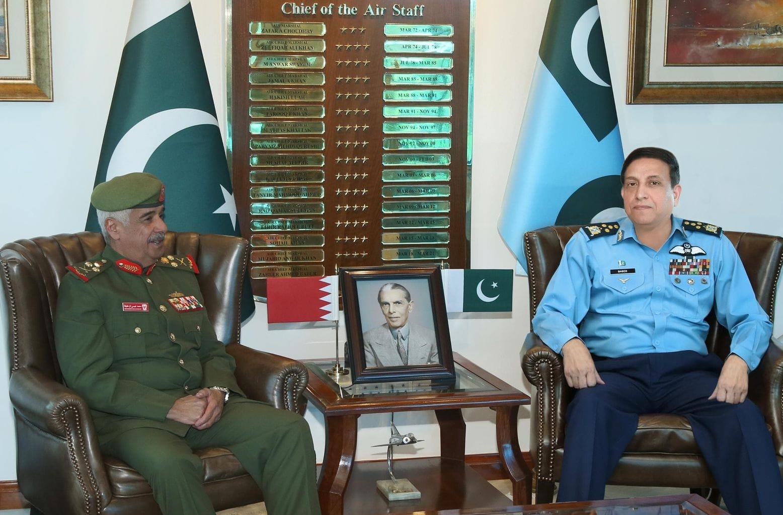 Commander Bahrain National Guard calls on PAF chief