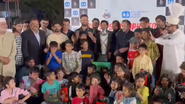 Lahore Qalandars take PSL Trophy to SOS Village