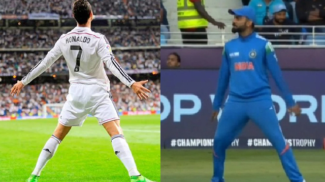Watch: Virat Kohli hits Ronaldo’s ‘siuu’ celebration