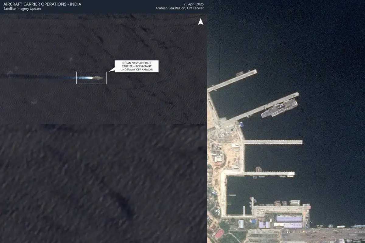 Indian aircraft carrier INS Vikrant turns back
