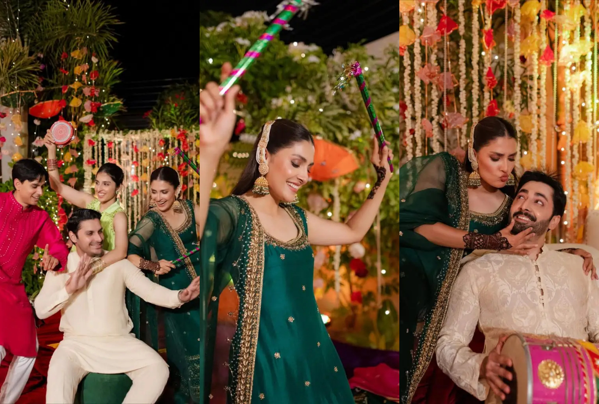 Ayeza Khan Dazzles in Green at Brother’s Mehendi Night: See Photos