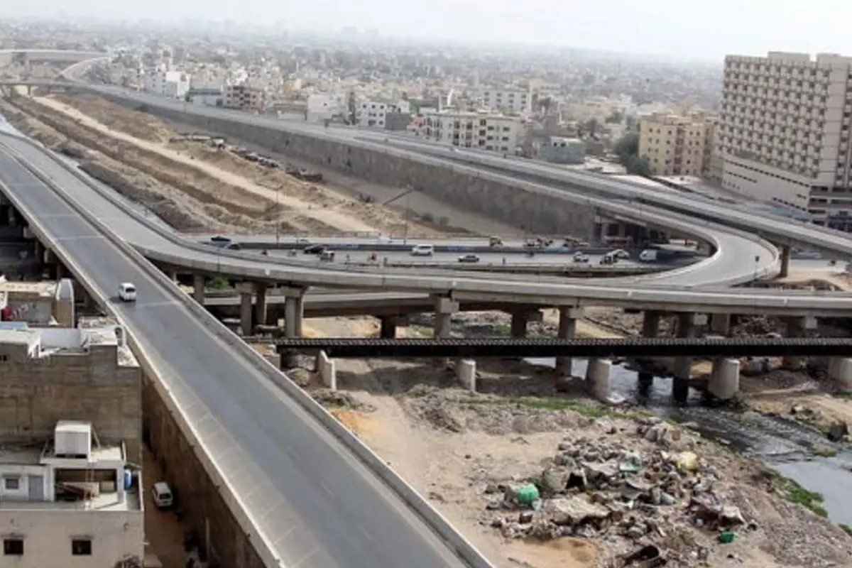 Lyari Expressway traffic jam Karachi