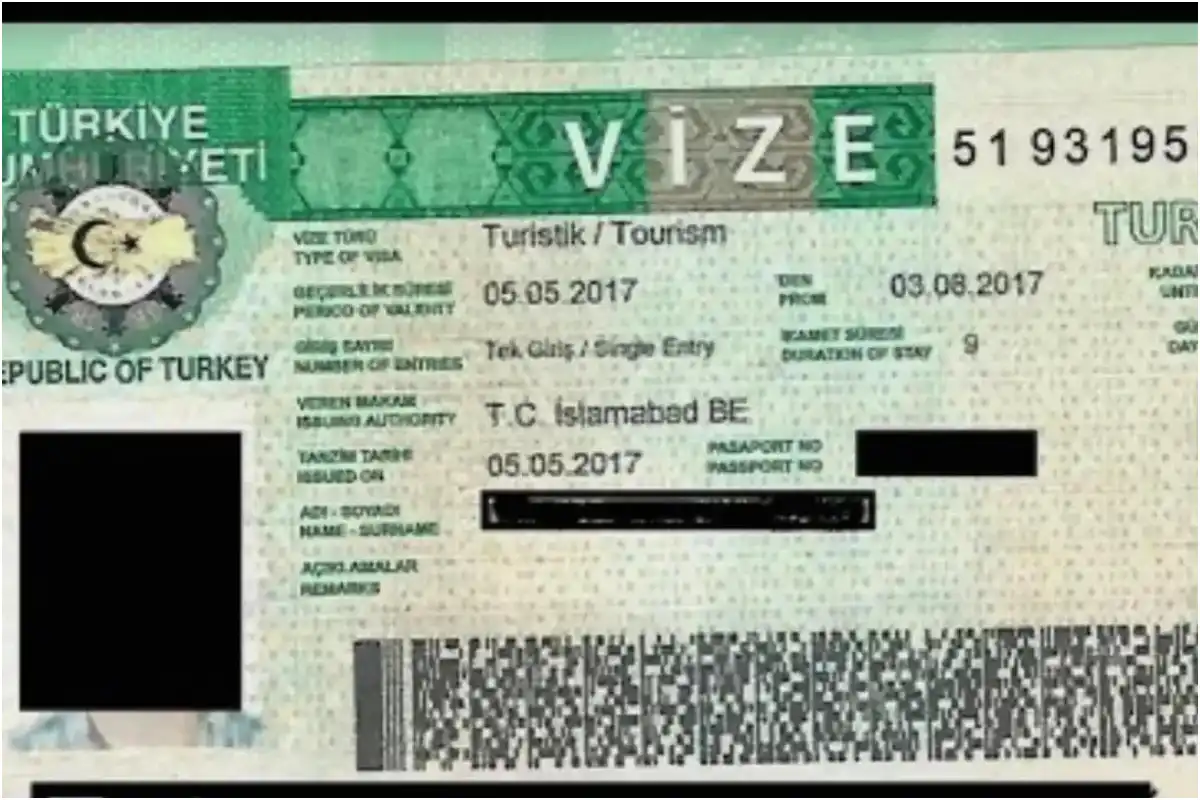 Turkey Visit Visa Fees for Pakistani Citizens October 2025