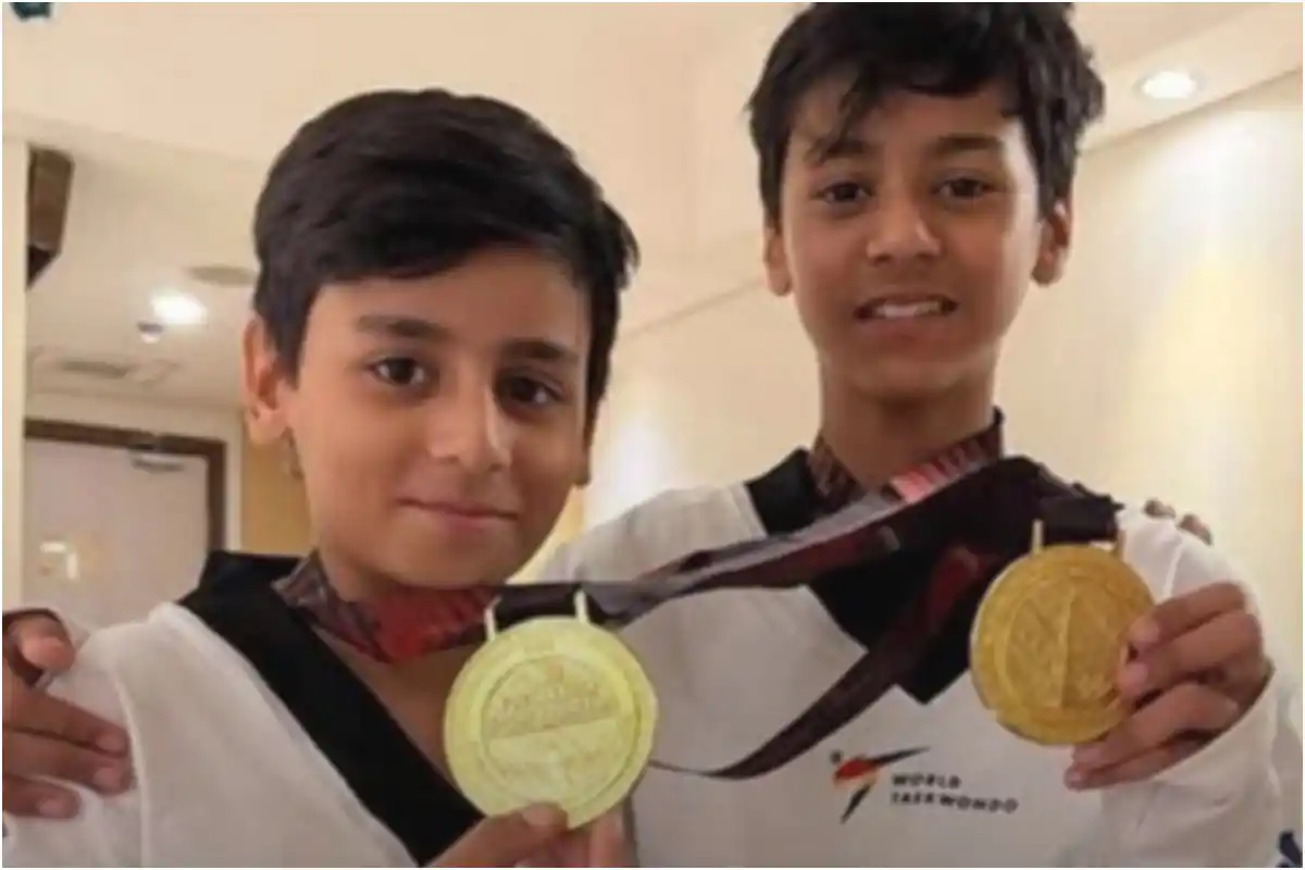 Pakistani Brothers Ayaan & Saaim Win Gold Medals at International Taekwondo Championship