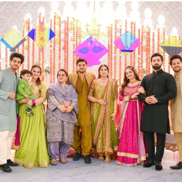 Aiman & Minal Khan’s Brother Maaz, Saba Celebrate Godh Bharai with Stunning Photoshoot