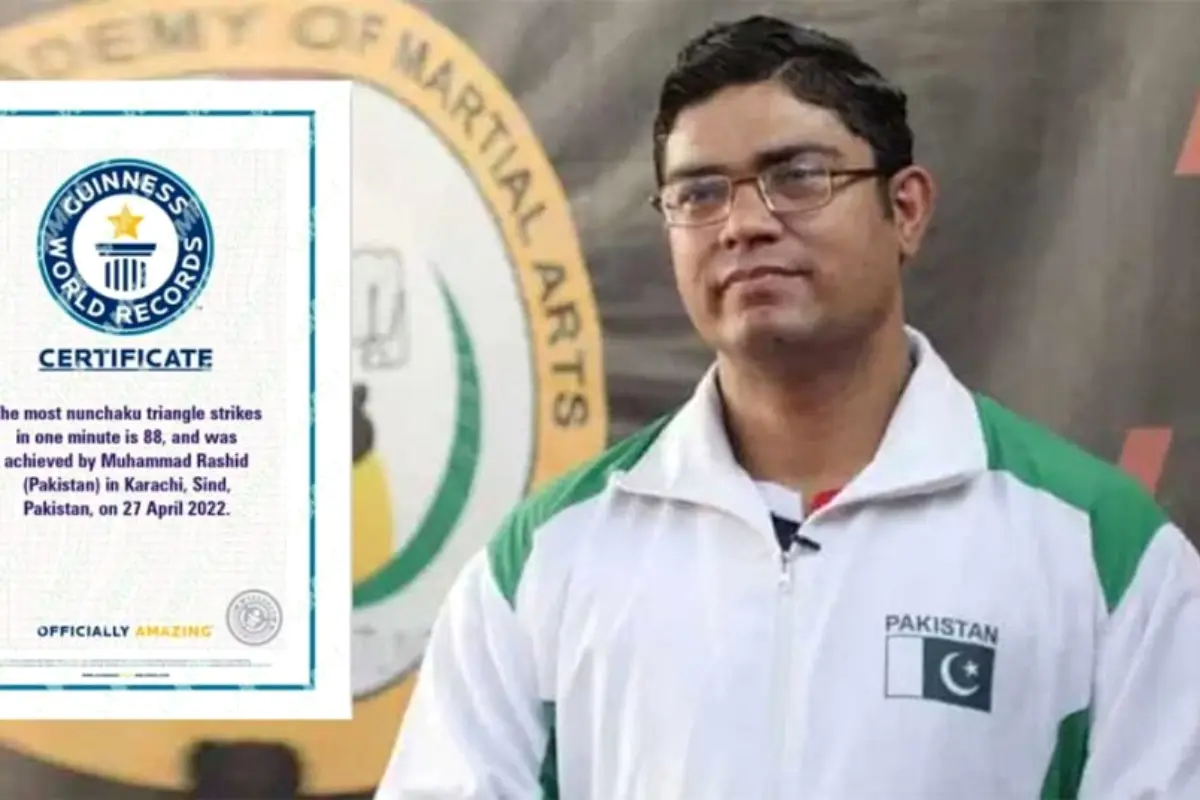 Rashid Naseem from Pakistan sets four new Guinness World Records